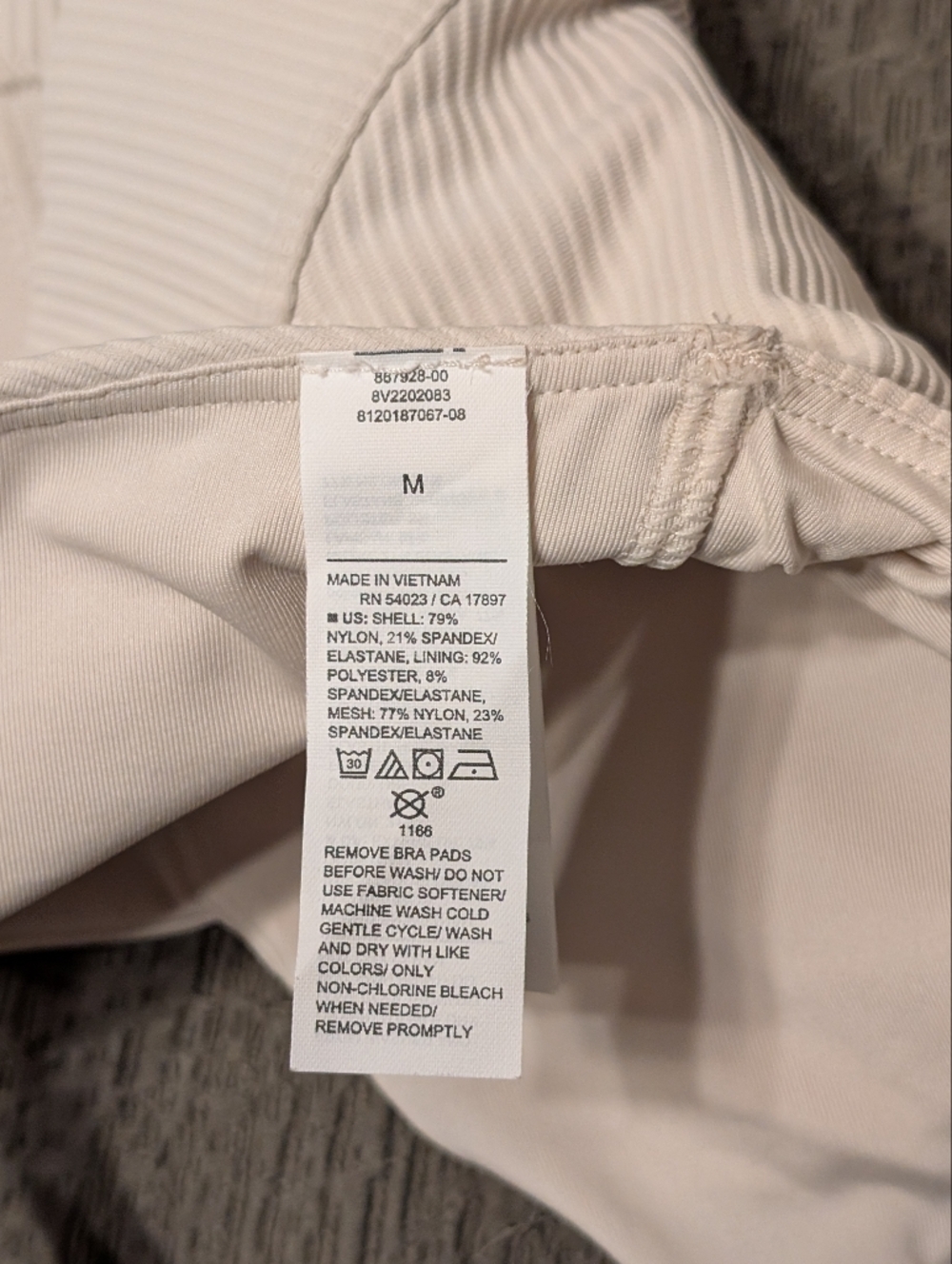 Old Navy Active PowerSoft Ribbed Leggings & Sports Bra Set Cream Small/Medium - Picture 10 of 12